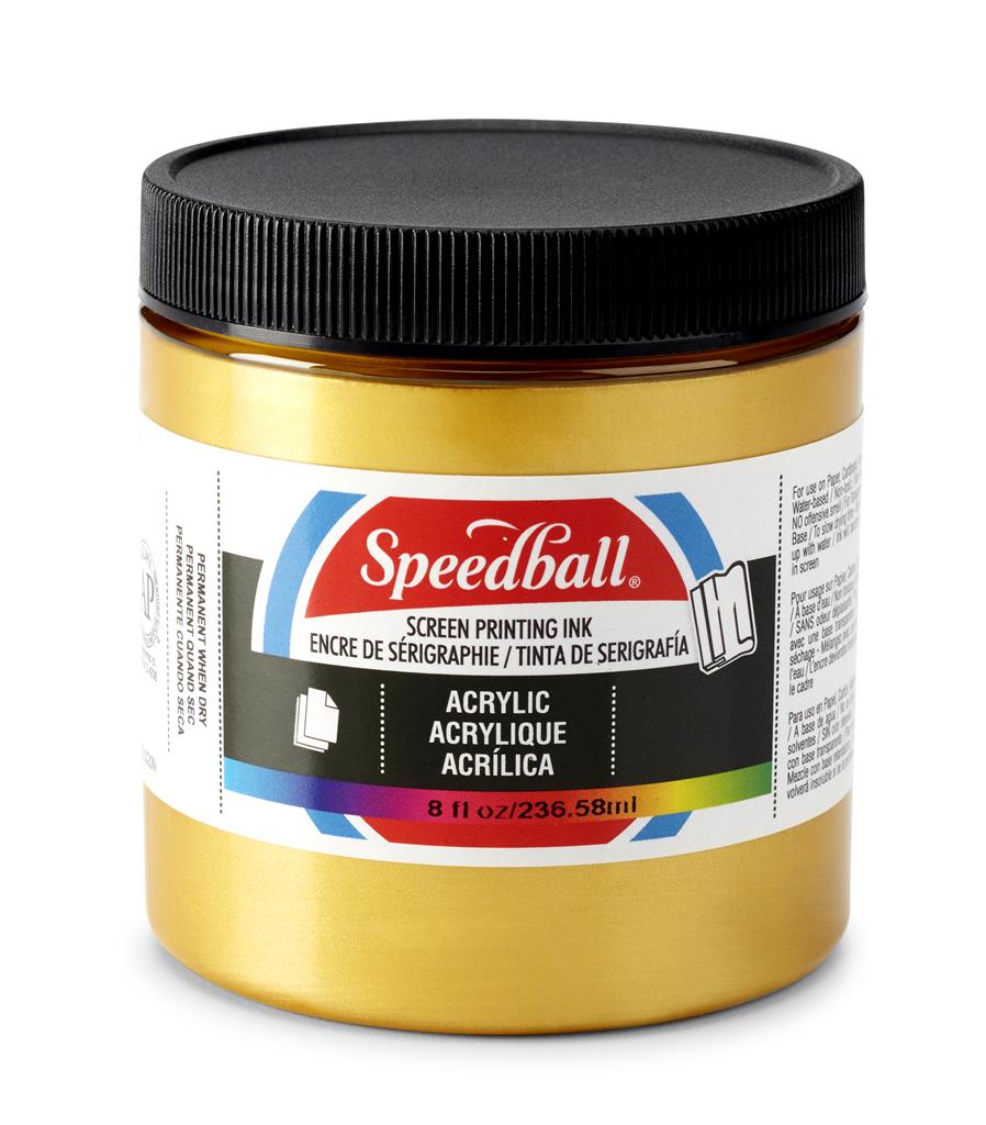 Speedball Acrylic Screen Printing Ink Gold 8oz (4628)