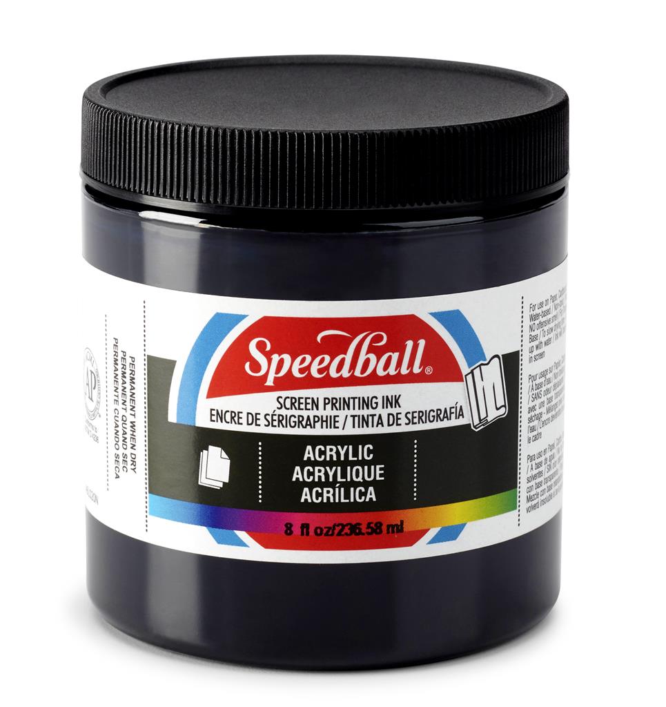 Speedball Acrylic Screen Printing Ink Black 8oz (4637)