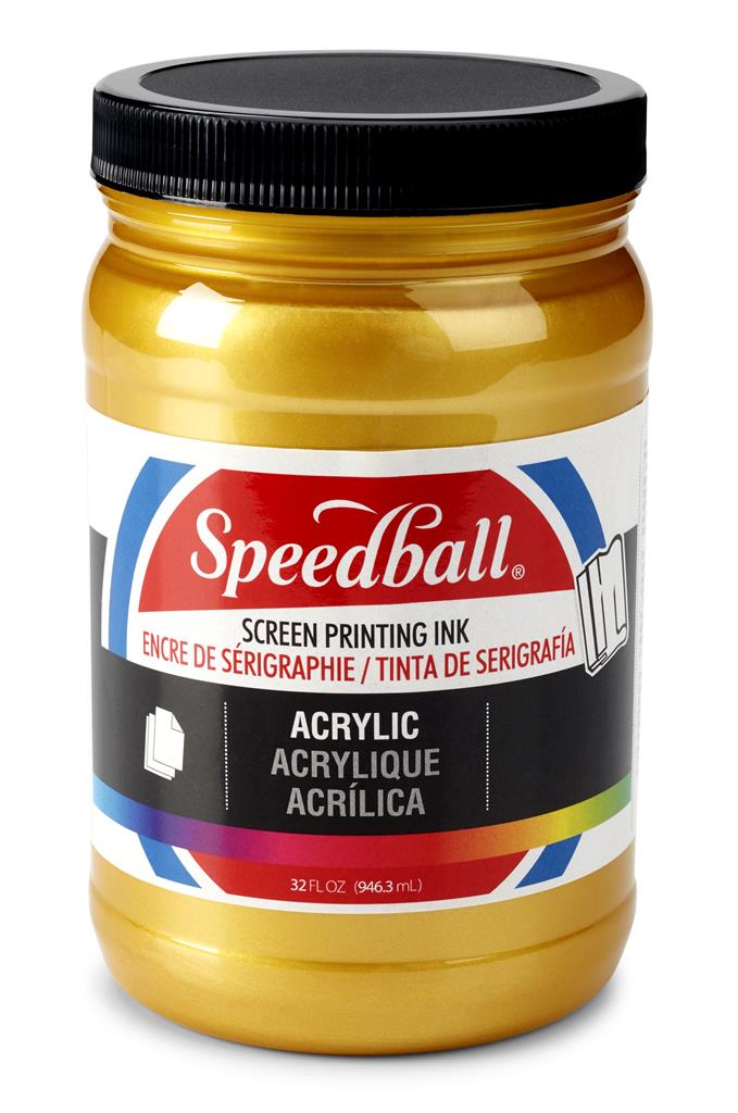 Speedball Acrylic Screen Printing Ink Gold 32oz (4648)