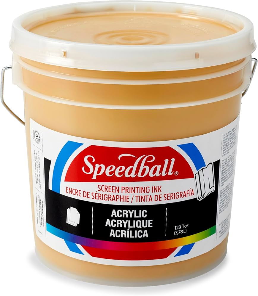 Speedball Acrylic Screen Printing Ink Gold 3.7L Tub (4668)