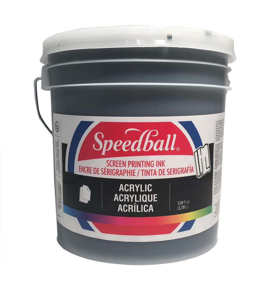 Speedball Acrylic Screen Printing Ink Black 3.7L Tub (4667)