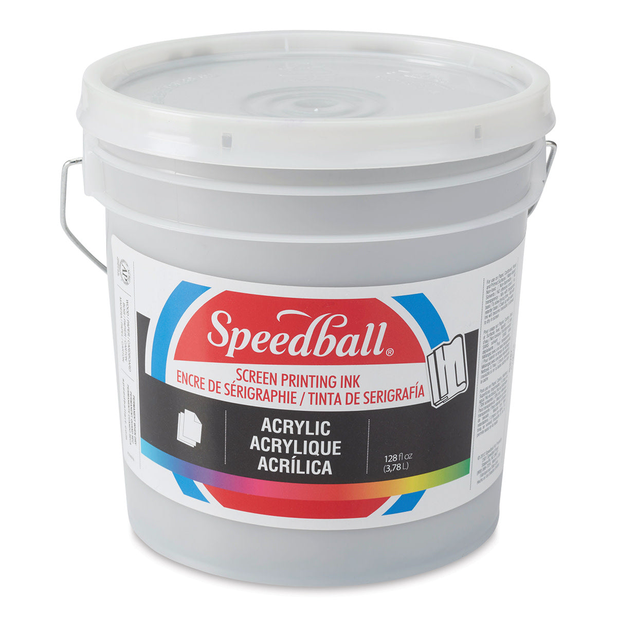 Speedball Acrylic Screen Printing Ink Silver 3.7L Tub (4689)