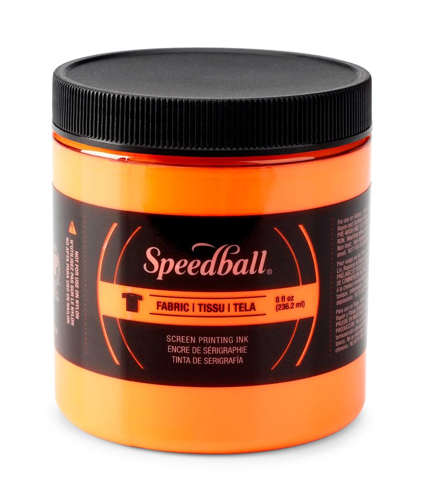 Speedball Fabric Screen Printing Ink Fluorescent Orange 8oz (4691)