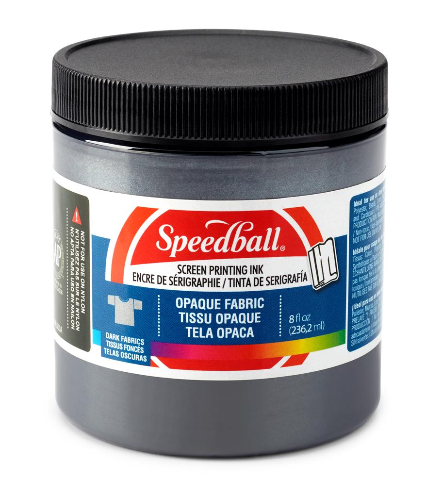 Speedball Opaque Fabric Screen Printing Ink Black Pearl 8oz (4800)