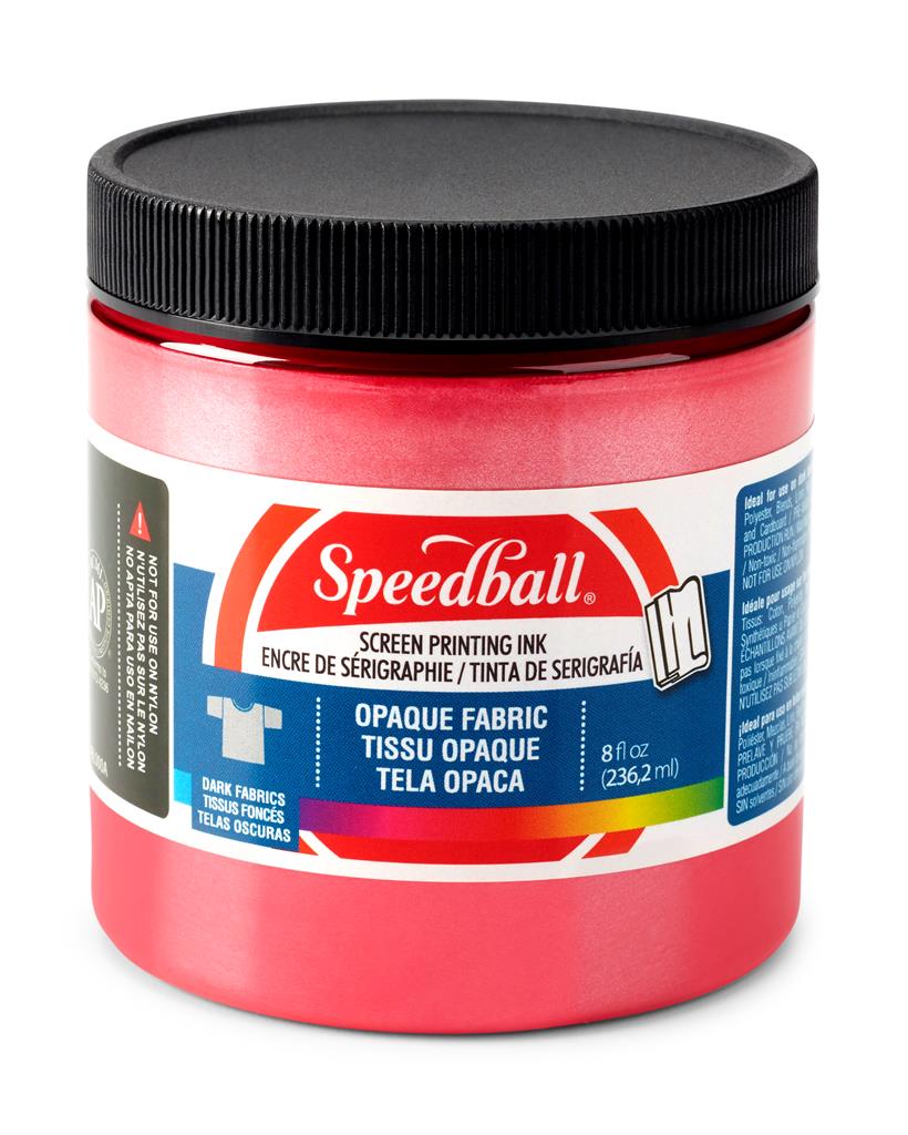 Speedball Opaque Fabric Screen Printing Ink Raspberry 8oz (4801)