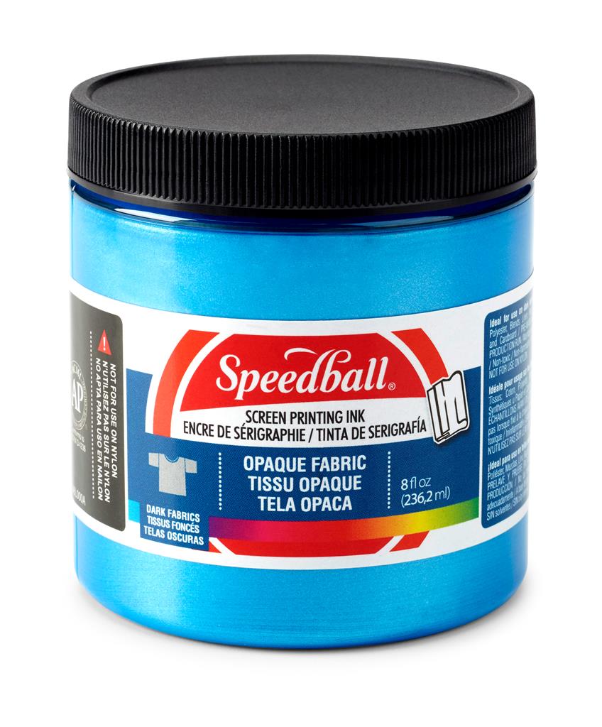 Speedball Opaque Fabric Screen Printing Ink Blue Topaz 8oz (4802)