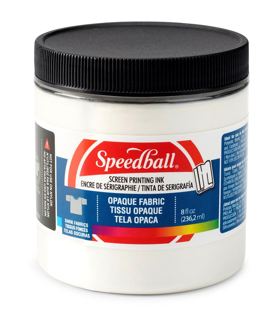 Speedball Opaque Fabric Screen Printing Ink Pearly White 8oz (4803)