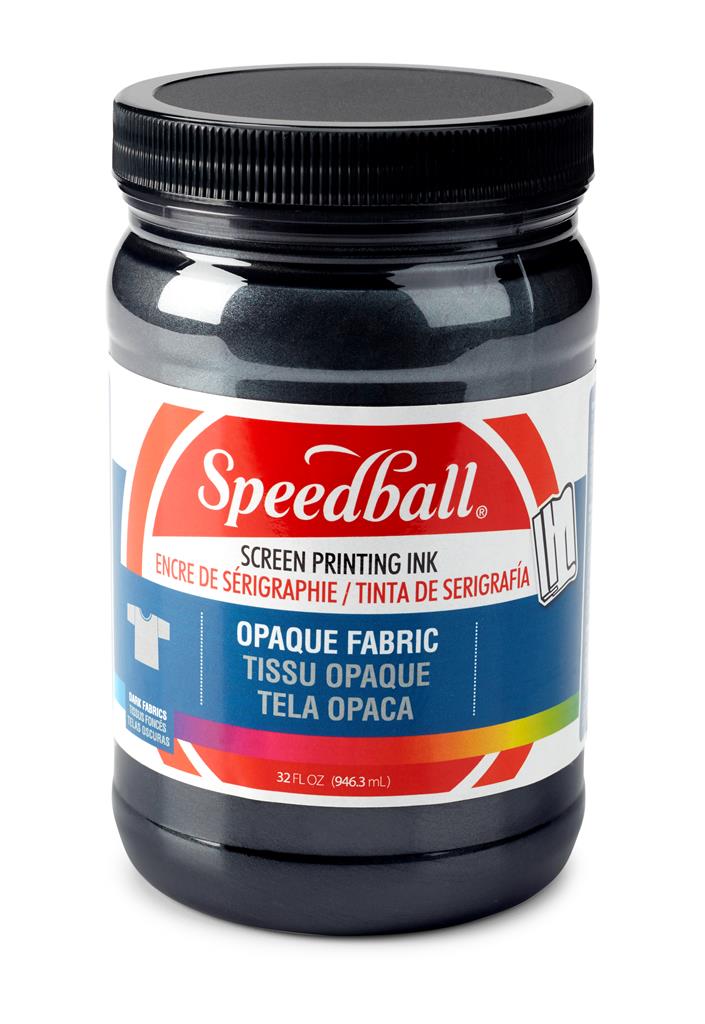 Speedball Opaque Fabric Screen Printing Ink Black Pearl 32oz (4820)