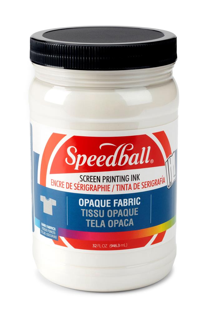 Speedball Opaque Fabric Screen Printing Ink Pearly White 32oz (4823)