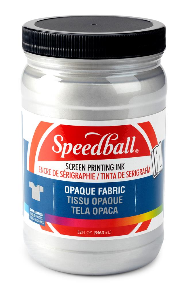 Speedball Opaque Fabric Screen Printing Ink Silver 32oz (4827)