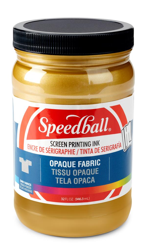 Speedball Opaque Fabric Screen Printing Ink Gold 32oz (4828)