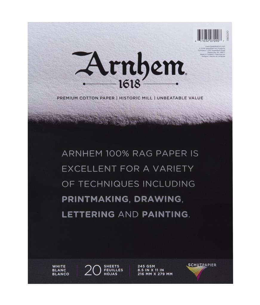 Speedball Arnhem 1618 Printmaking Paper Pad 8.5" x 11" 245gsm (20sht)