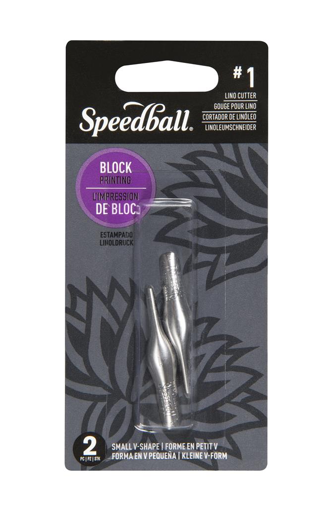 Speedball Lino Cutter #1 Small V (2pk) Blistercard