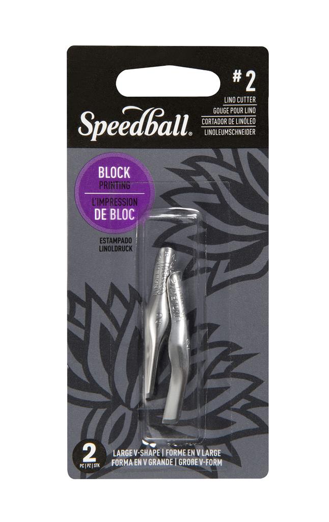 Speedball Lino Cutter #2 Large V (2pk) Blistercard