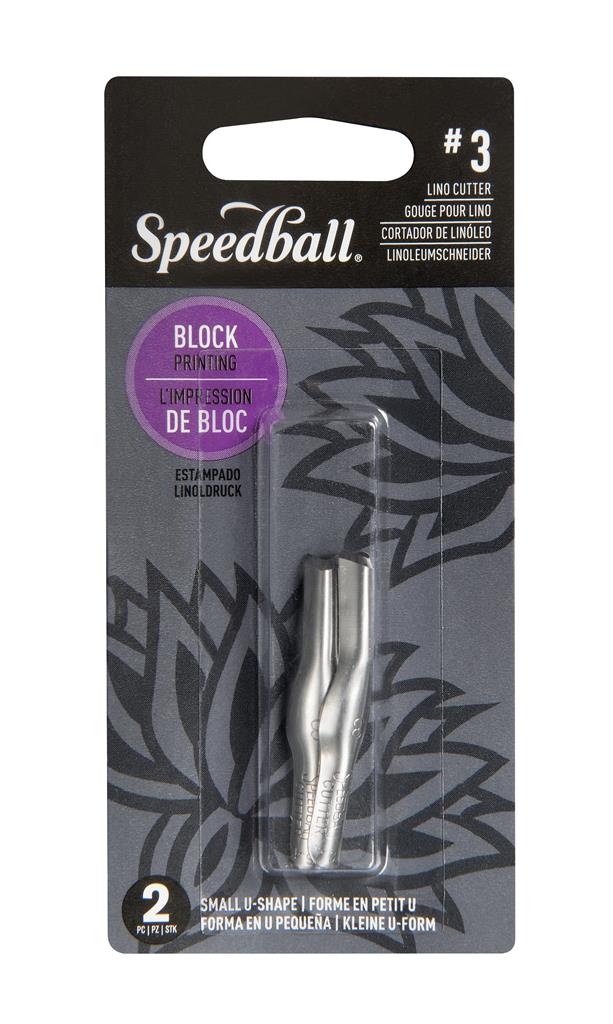 Speedball Lino Cutter #3 Small U Gouge (2pk) Blistercard