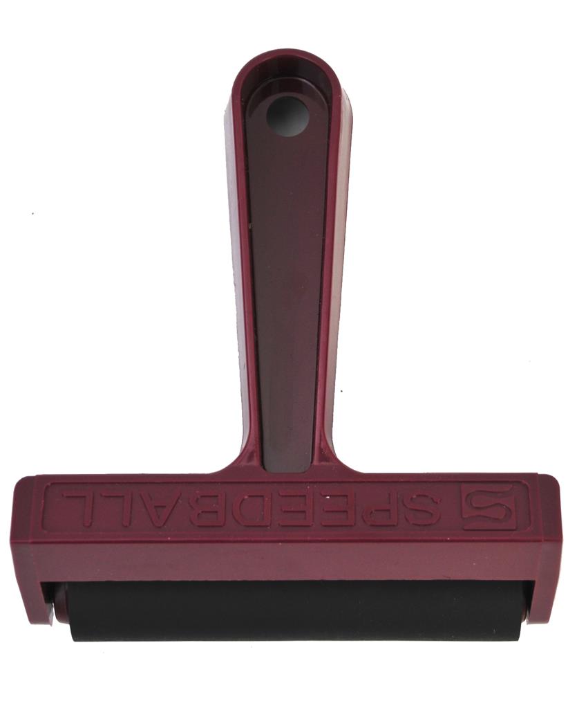 Speedball Hard Rubber Pop-In Brayer Roller 4.0" One Piece Plastic Frame Carded