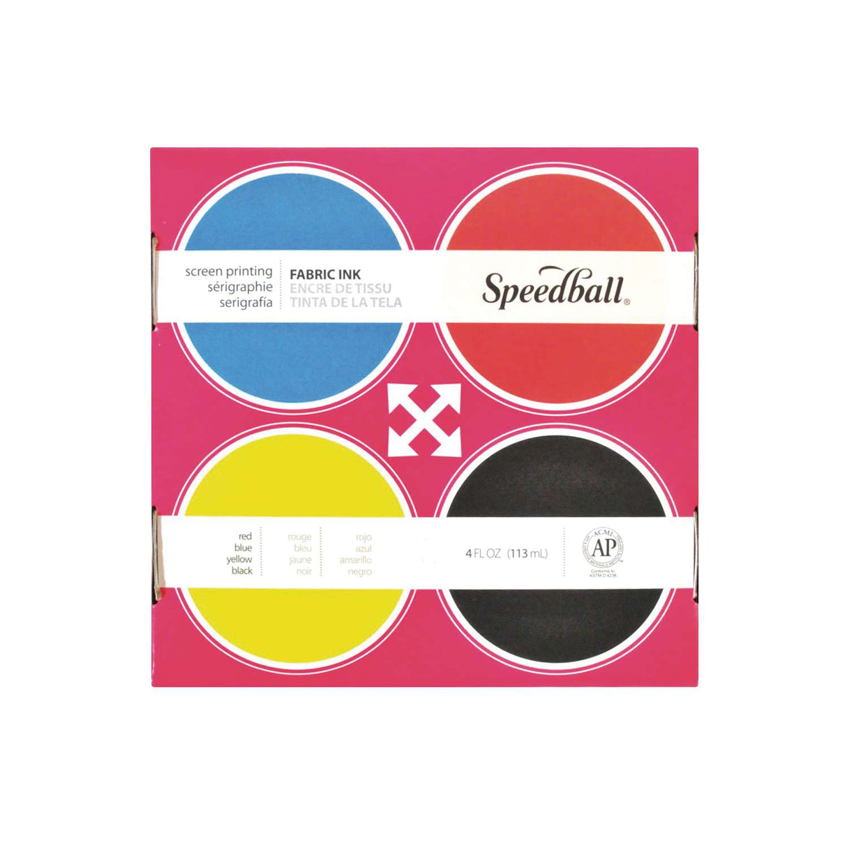 Speedball Basic Fabric Screen Printing 4 Ink Set