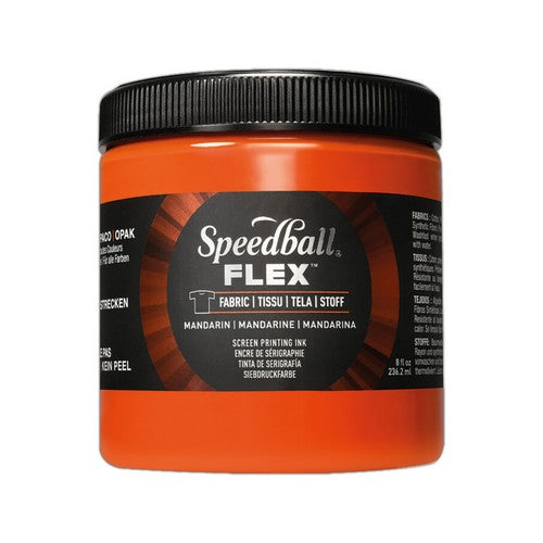 Speedball Flex Screen Printing Fabric Ink Mandarin 8oz (5210)