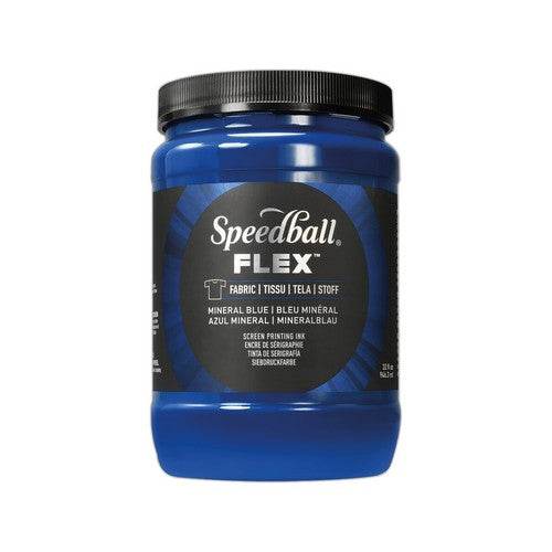 Speedball Flex Screen Printing Fabric Ink Mineral Blue 32oz (5225)