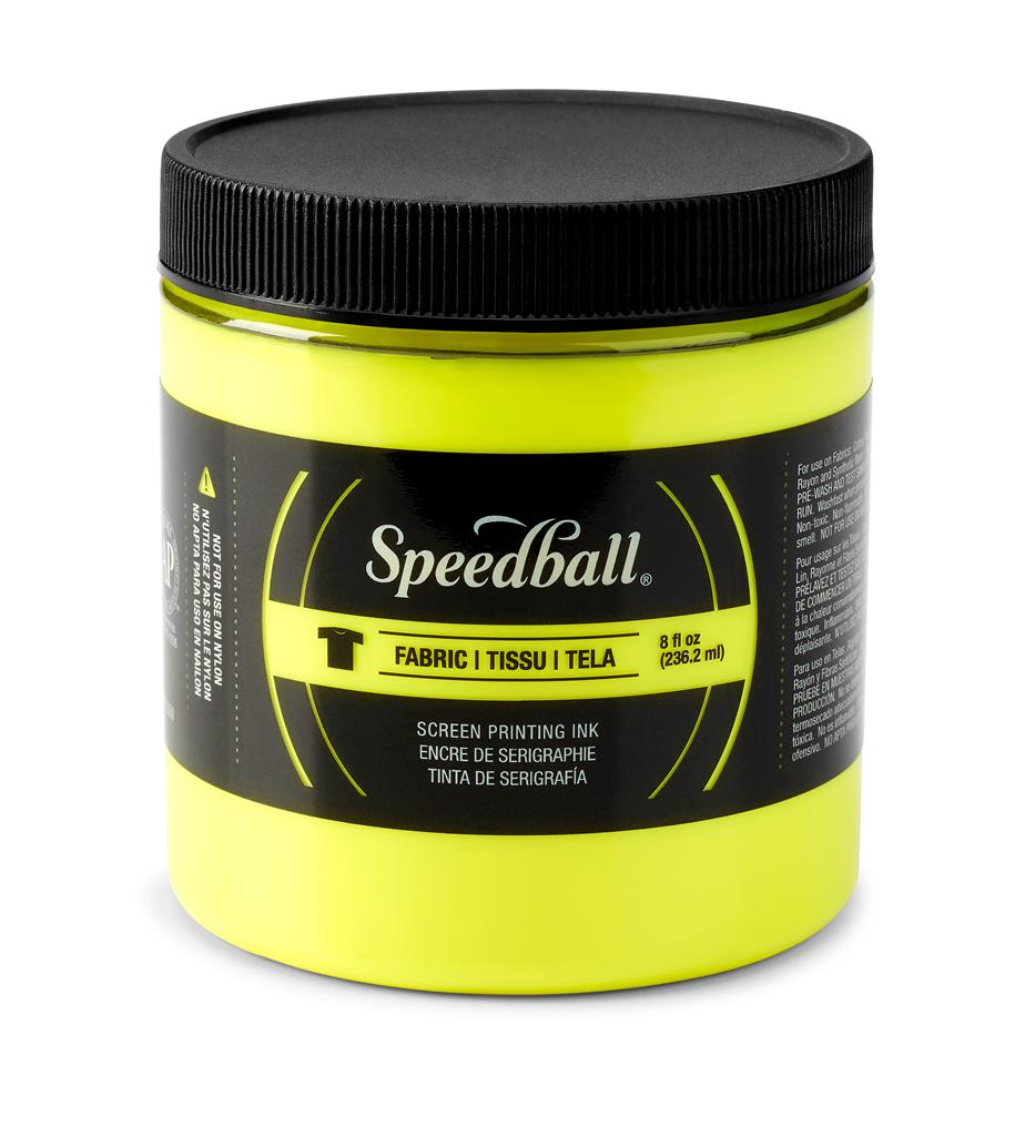 Speedball Fabric Screen Printing Ink Fluorescent Yellow 8oz (5653)