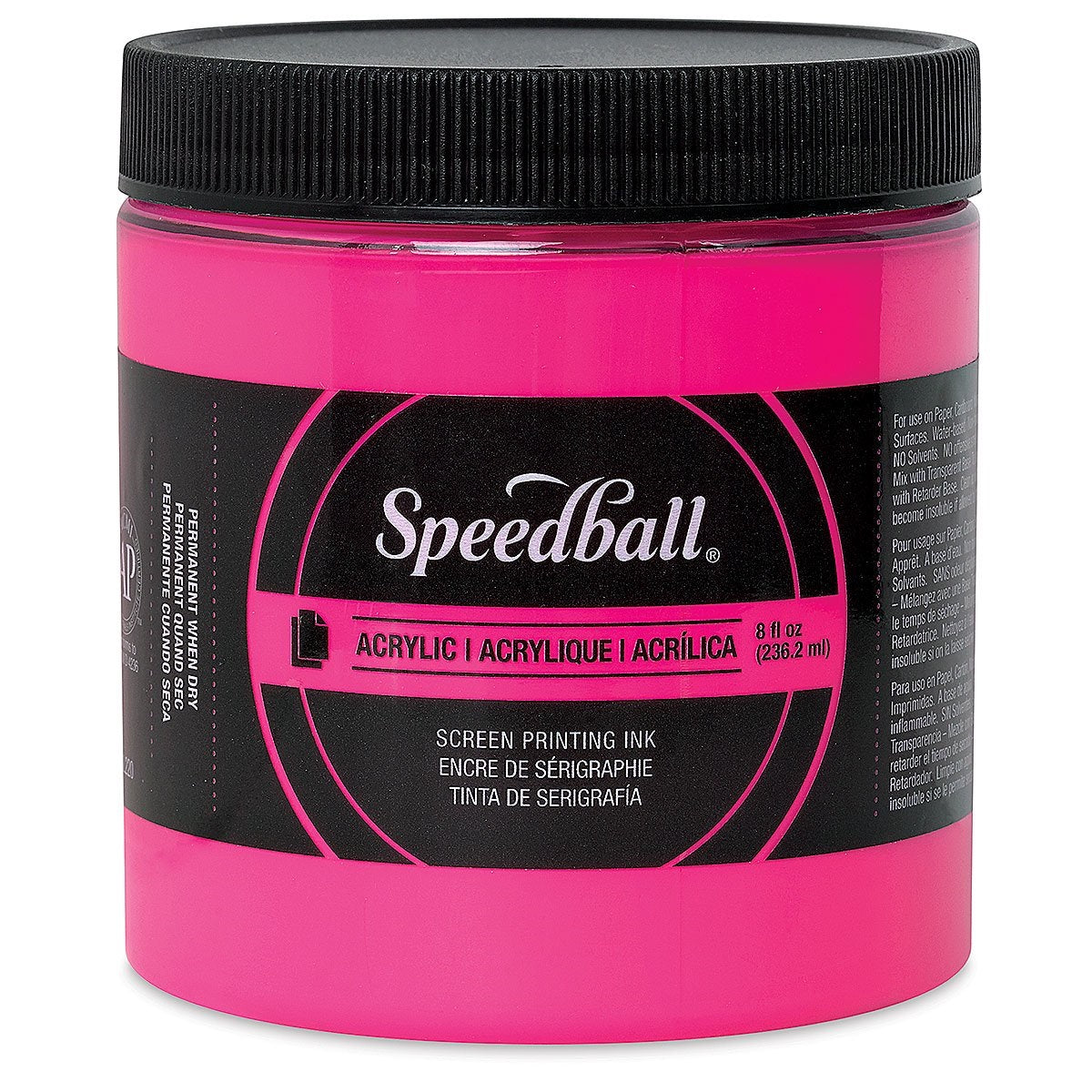 Speedball Acrylic Screen Printing Ink Fluorescent Magenta 8oz (6216)