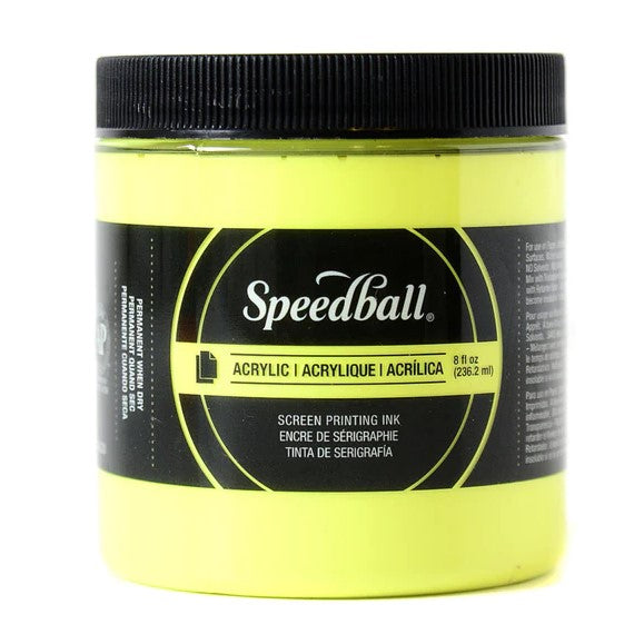 Speedball Acrylic Screen Printing Ink Fluorescent Yellow 8oz (6217)