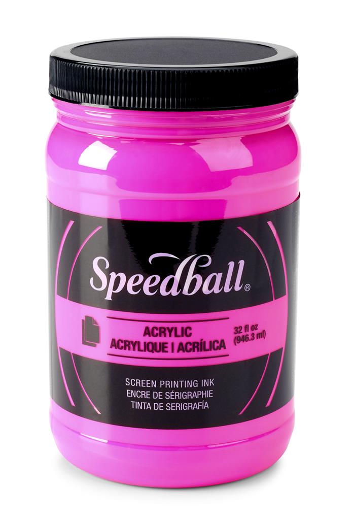 Speedball Acrylic Screen Printing Ink Fluorescent Magenta 32oz (6416)