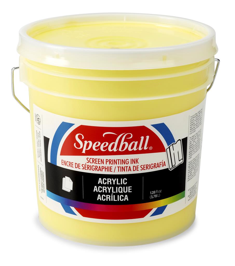 Speedball Acrylic Screen Printing Ink Process Yellow 3.7L Tub (6612)