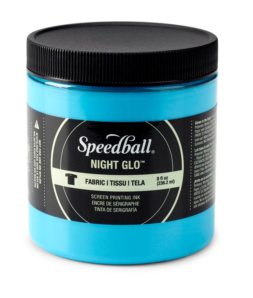 Speedball Night Glo Fabric Screen Ink Blue 8oz (7520)