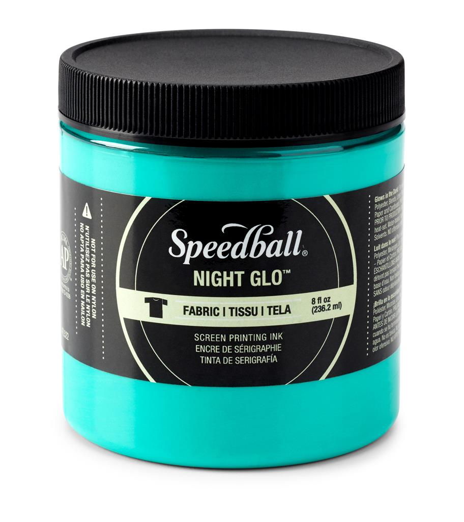 Speedball Night Glo Fabric Screen Ink Green 8oz (7522)