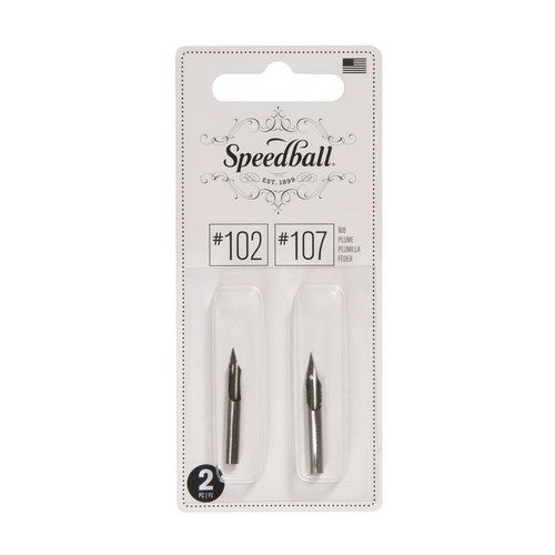 Speedball Calligraphy Pen Nib #102/#107 (2pk) Blistercard