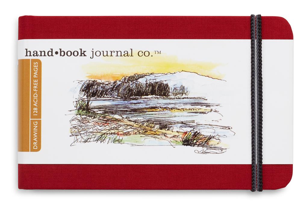 Speedball Drawing Journal 3.5" x 5.5" Landscape Vermilion Red