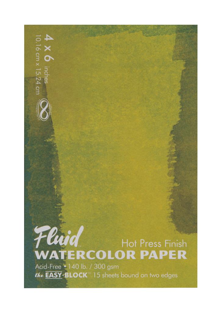 Speedball Fluid Hot Press 4" x 6" 300gsm Watercolour Block (15shts)