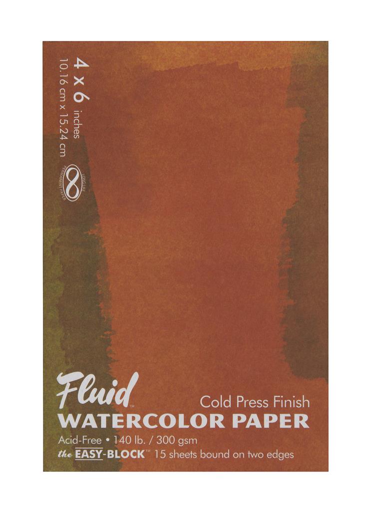 Speedball Fluid Cold Press 4" x 6" 300gsm Watercolour Block (15shts)