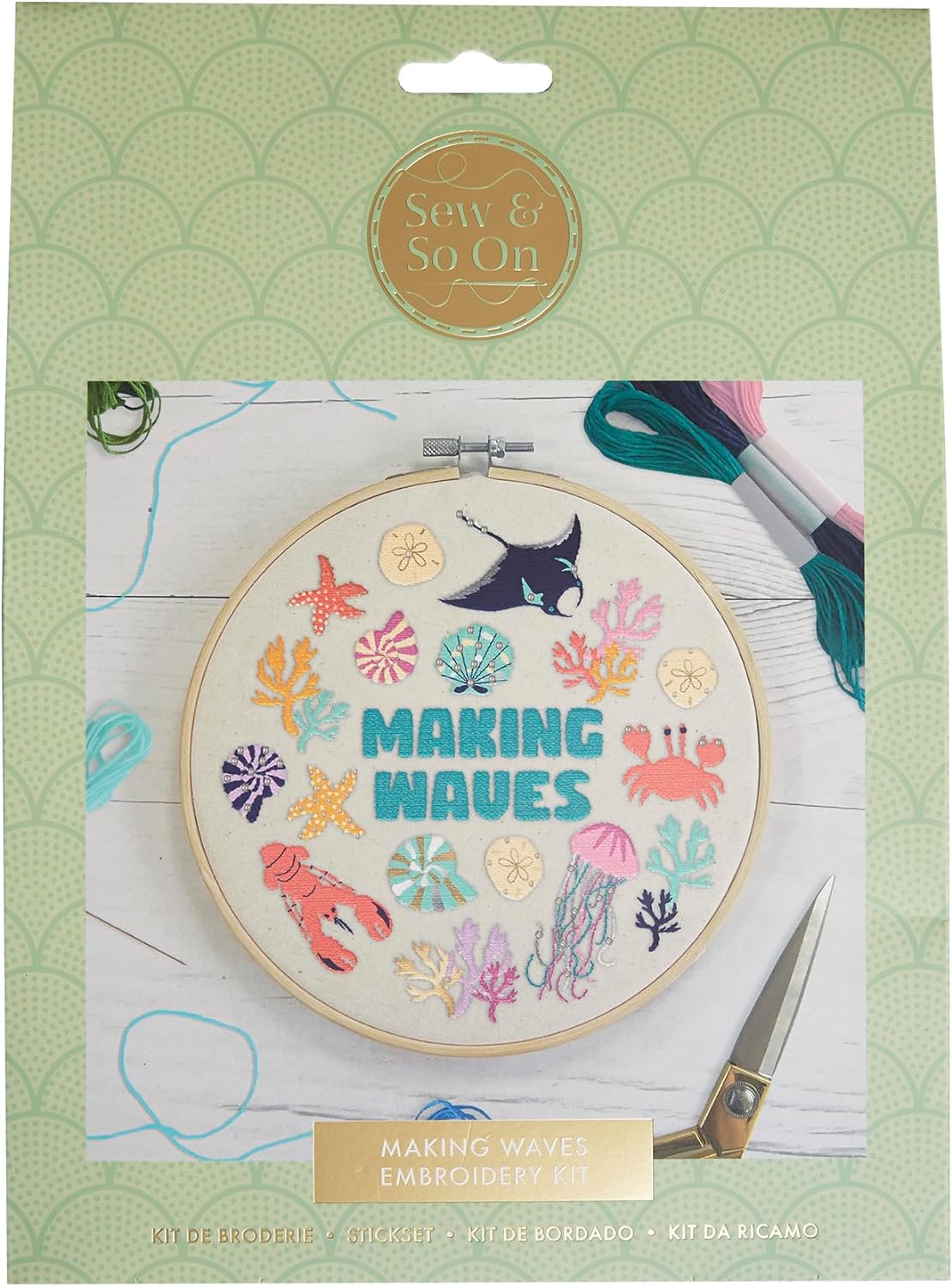 Sew & So On Embroidery Kit - Making Waves