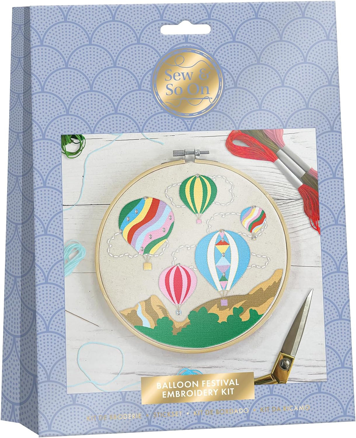 Sew & So On Embroidery Kit - Balloon Festival