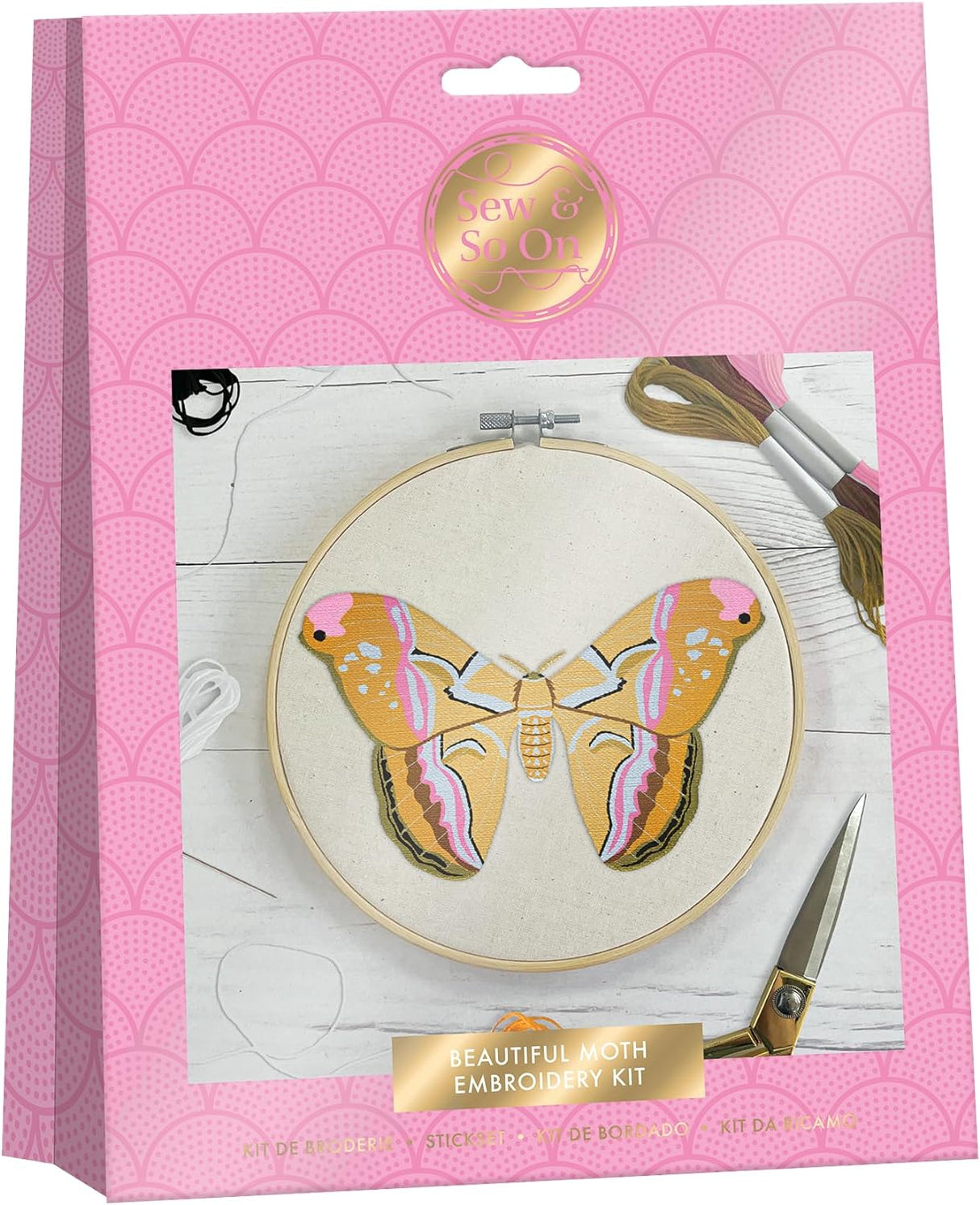 Sew & So On Embroidery Kit - Beautiful Moth