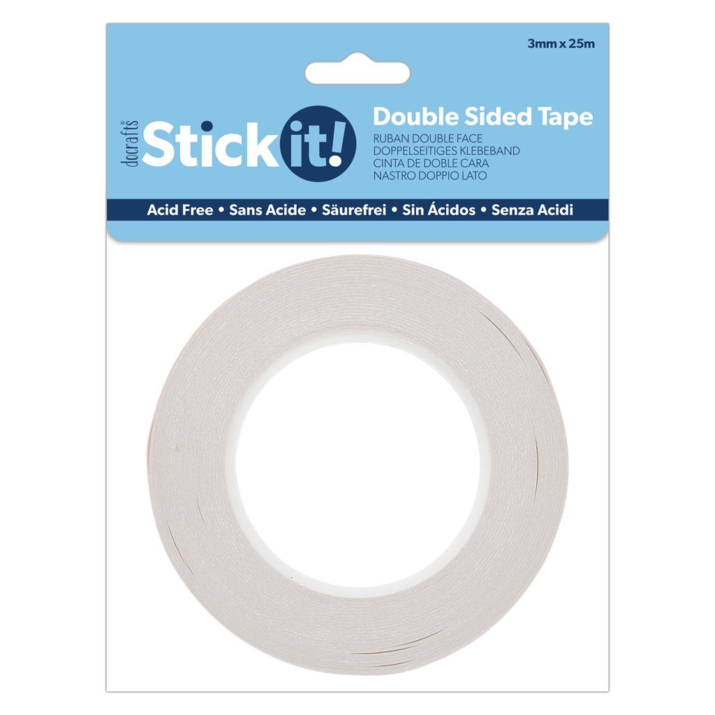 Stick It! Double Sided Adhesive Tape 3mm (25m Roll)