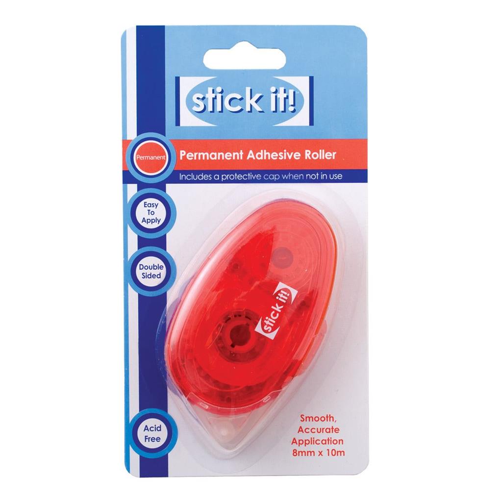 Stick It! Double Sided Adhesive Tape 8mm Permanent 10m Roller
