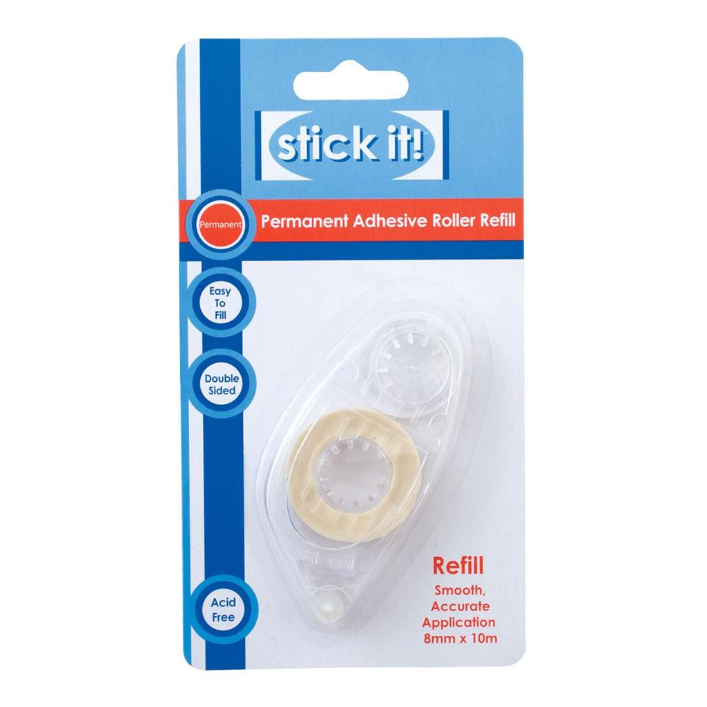 Stick It! Double Sided Adhesive Tape 8mm Permanent 10m Refill