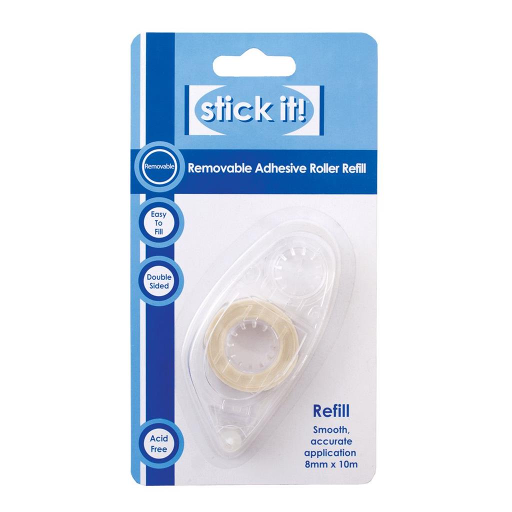 Stick It! Double Sided Adhesive Tape 8mm Removable 10m Refill