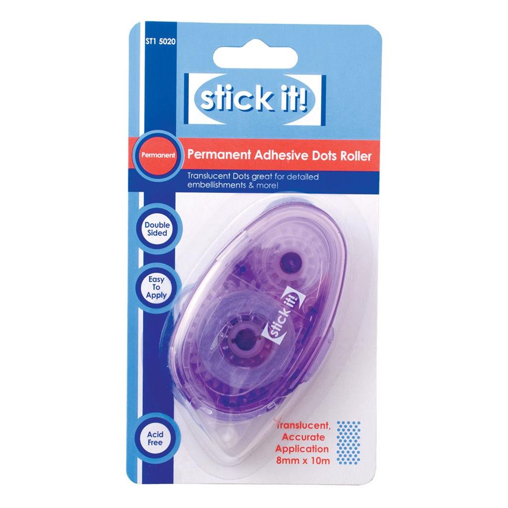 Stick It! Adhesive Dots Permanent 8mm Roller (10m)