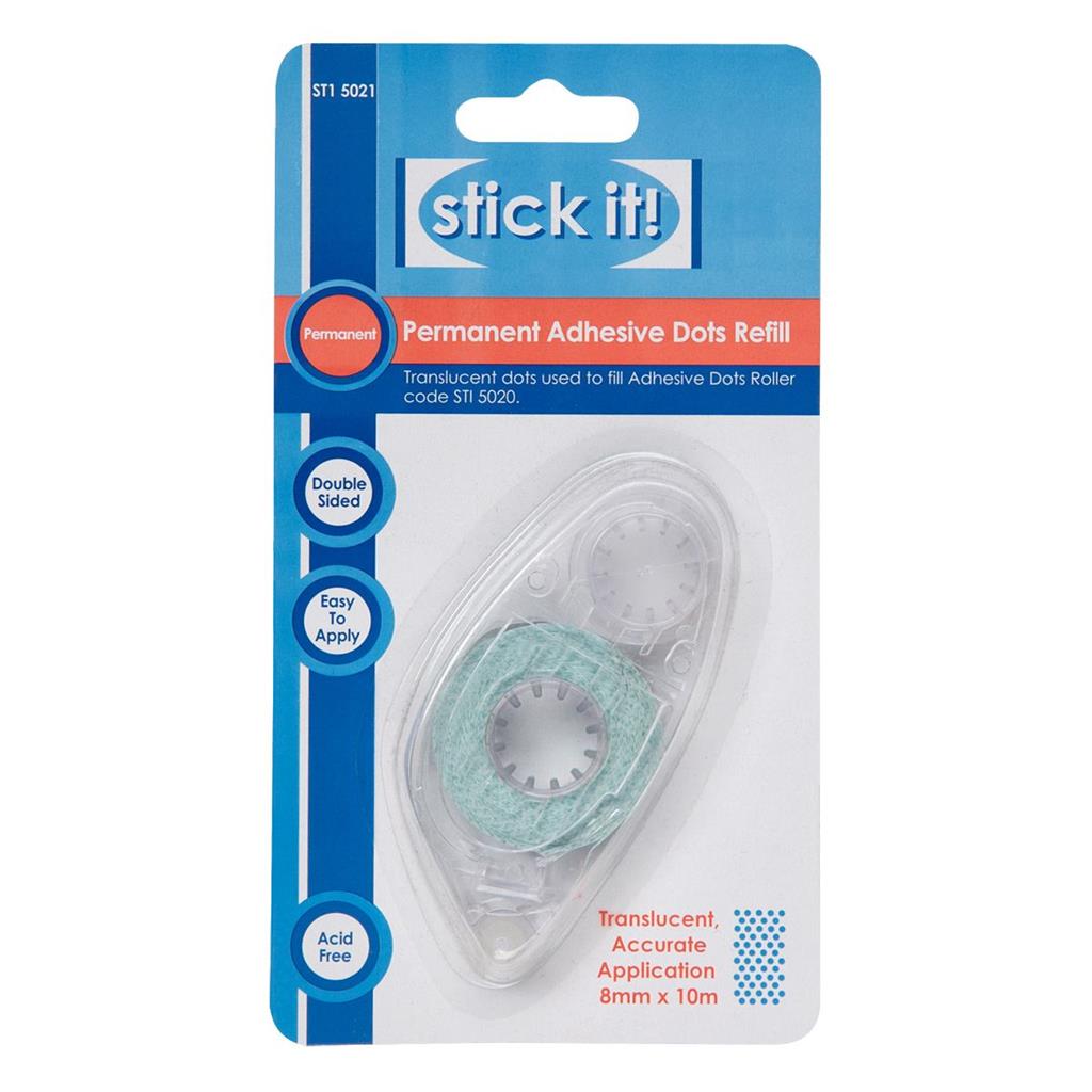 Stick It! Adhesive Dots Permanent 8mm Refill (10m)