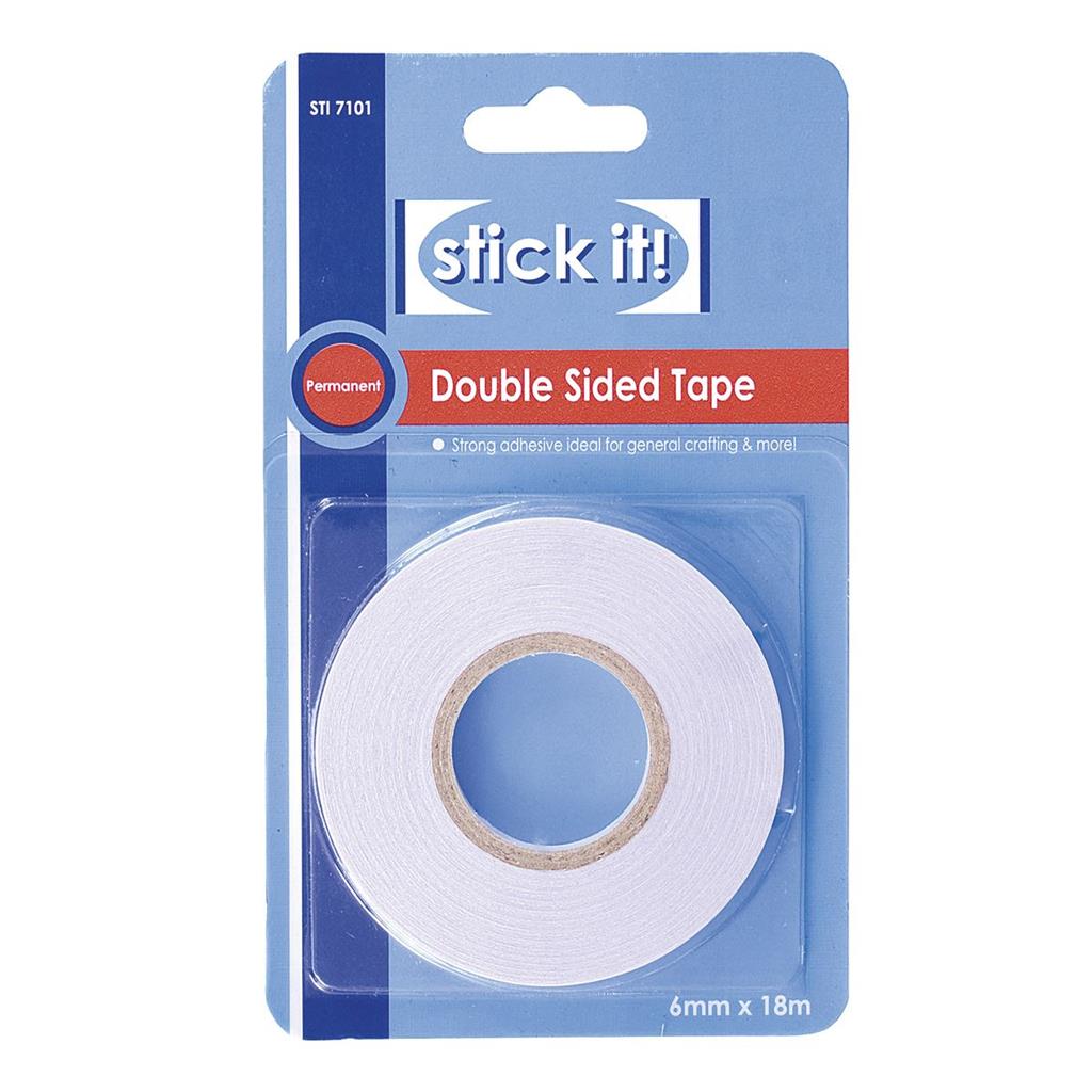 Stick It! Double Sided Tape 6mm (18m Roll)