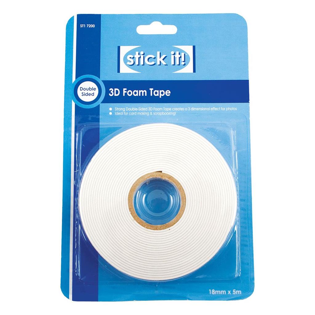 Stick It! 3D Foam Tape 18mm (5m Roll)