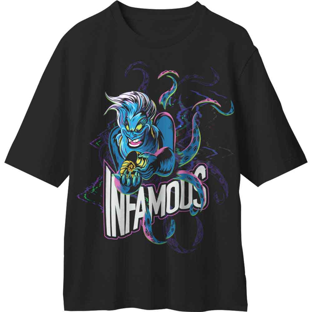 Disney Unisex T-Shirt Little Mermaid Infamous Ursula Black (L)