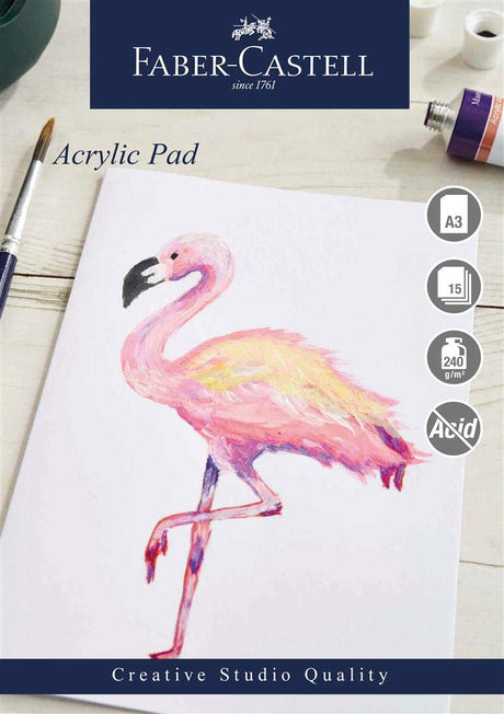 faber-castell a3 acrylic pad