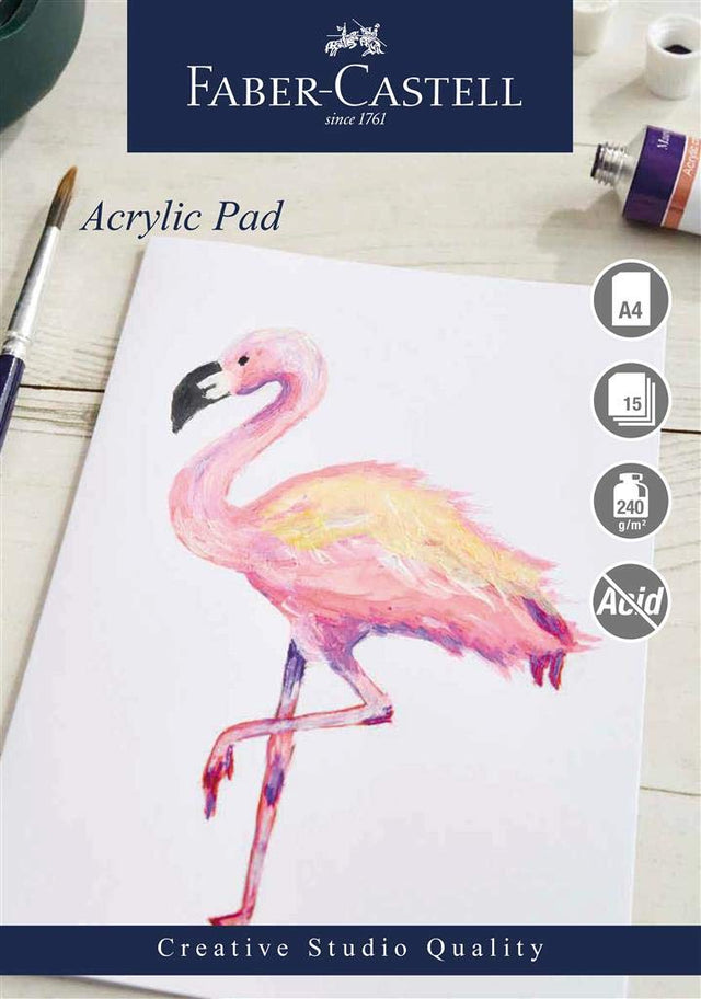 faber-castell a4 acrylic pad