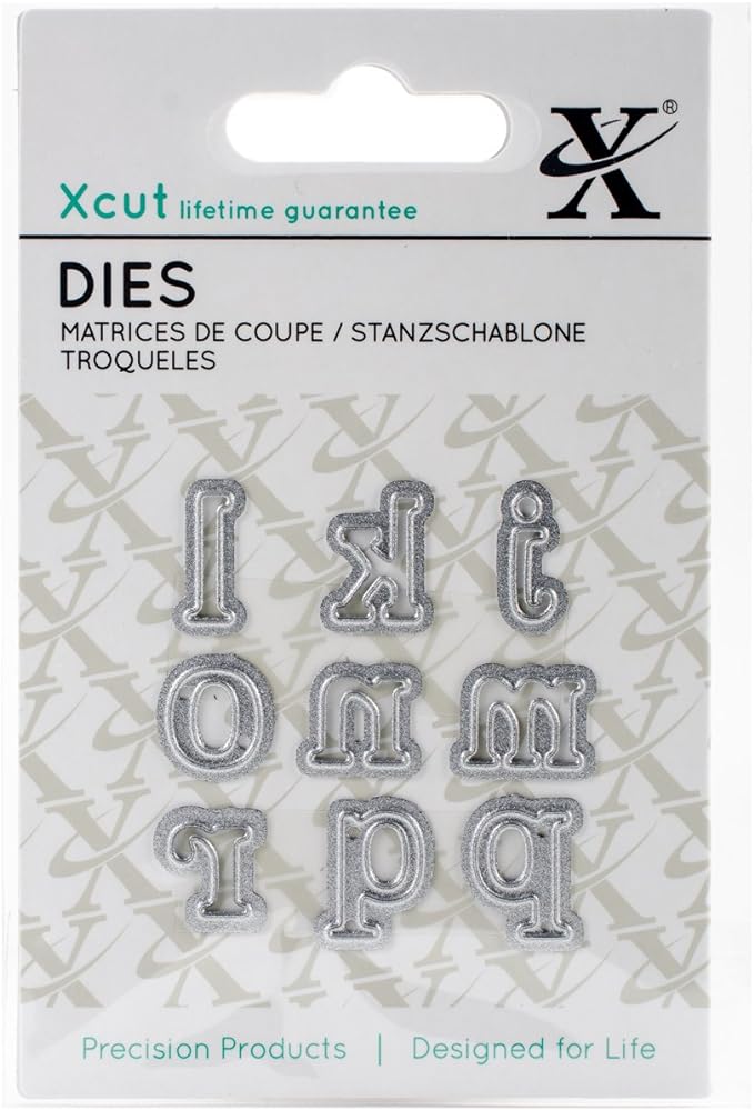 Xcut Mini Dies - Serif Alphabet (j to r)