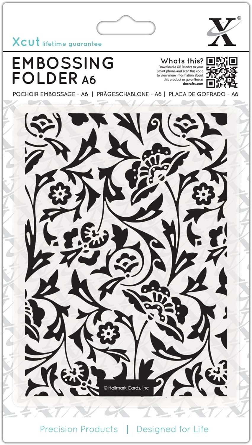 Xcut A6 Embossing Folder - Baroque Florals